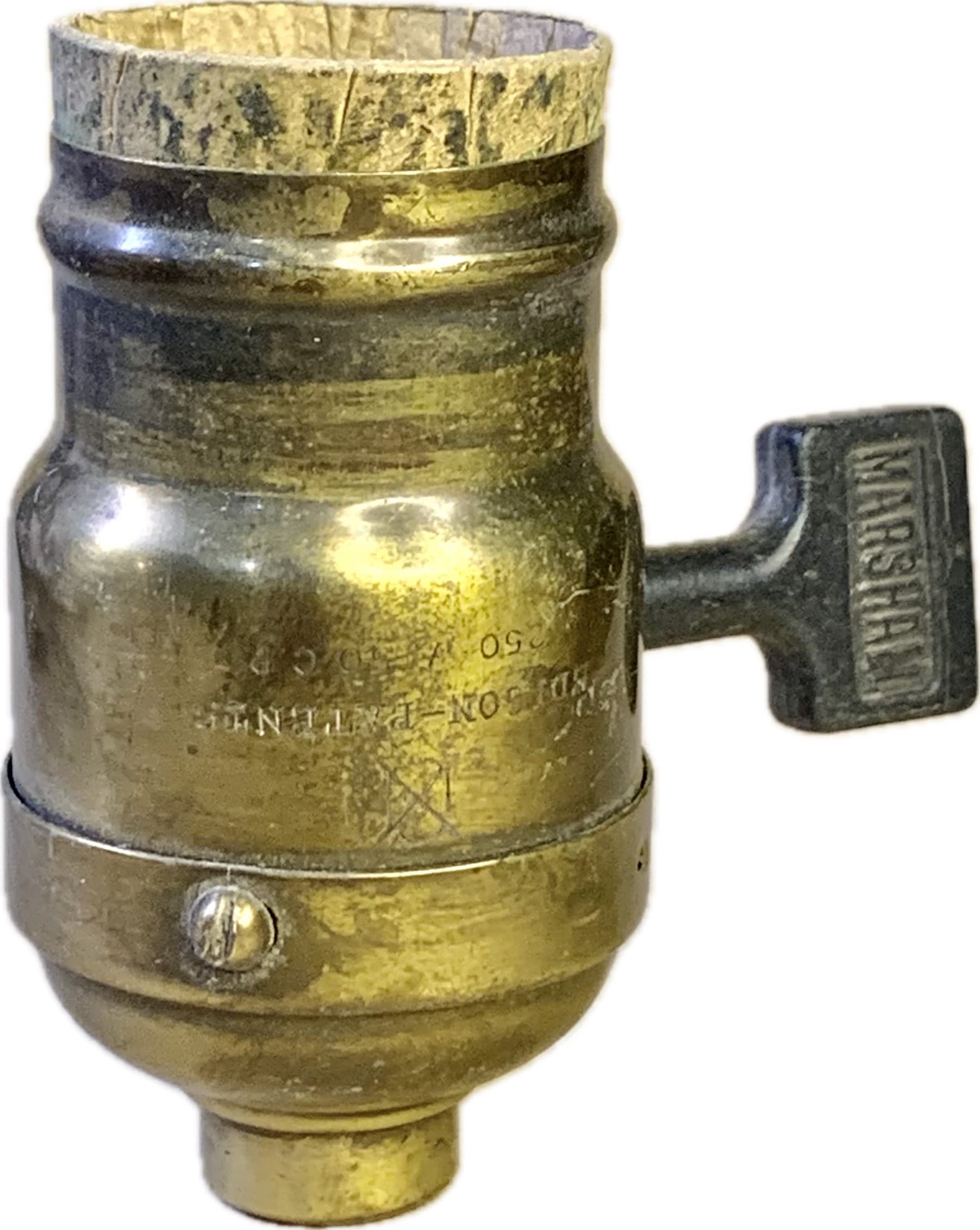 vintage Marshall-Sanders turn key lamp socket